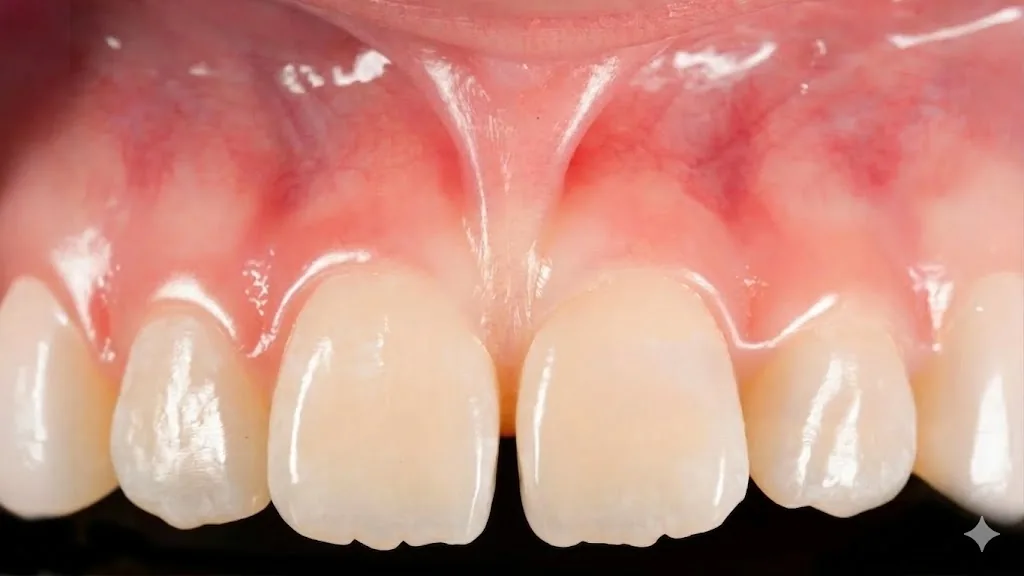Frenectomy procedure close-up